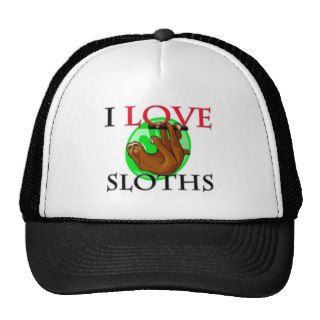 I Love Sloths Hats