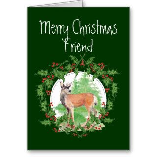 Christmas Friend, Deer, Animal Nature, Wildlife Greeting Cards