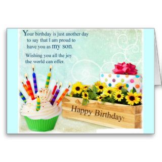 . Happy  Birthday son Greeting Card