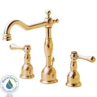Danze Opulence 8 in. Widespread 2 Handle High Arc Bathroom Faucet in Polished Brass D304057PBV