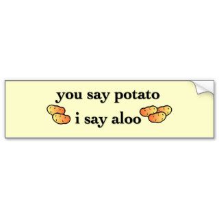 Potato Aloo Bumper Stickers