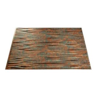 Fasade 4 ft. x 8 ft. Waves Copper Fantasy Wall Panel S74 11