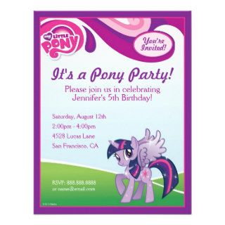 My Little Pony Twilight Sparkle Birthday Party Announcement
