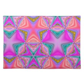 Bright colored pattern placemats