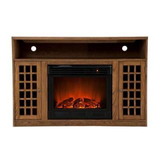 Southern Enterprises Fairfax 48 in. Media Console Electric Fireplace in Weathered Oak DISCONTINUED FA9360E