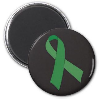 Green Awareness Ribbon Fridge Magnets