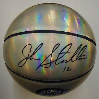John Stockton Autographed Basketball   Illusion Baden Coa   PSA/DNA Certified   Autographed Basketballs at 's Sports Collectibles Store