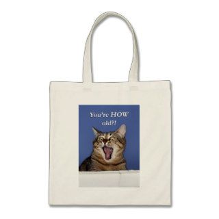 Crazy Eye Cat Birthday Greetings Tote Bag