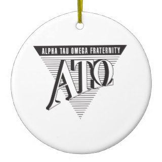 Alpha Tau Omega Name and Letters Christmas Ornaments