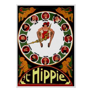 Hippie ~ Vintage Dutch Theatre Ad Print