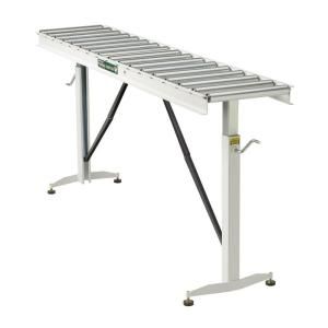 HTC Roller Table Adjustable Conveyor 26.5 in. to 43.5 in., 15 in. Wide with 17 Rollers HRT 70