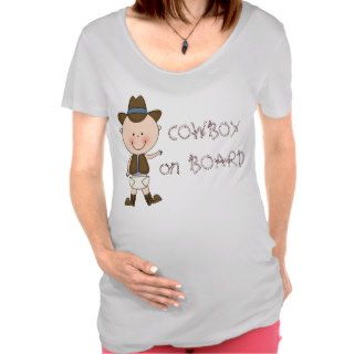 Cute Western Baby Boy Cowboy Mom's Maternity T Shirts