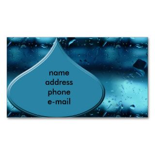 water drop, business card template