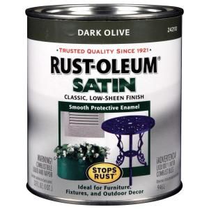 Rust Oleum Stops Rust 1 qt. Dark Olive Satin Protective Enamel Paint (2 Pack) 242110