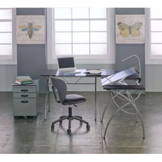 Studio Designs Height Adjustable Vision Chair with Swivel 10052 Finish Silver