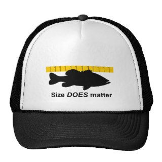 "Size Does Matter"   Funny bass fishing Mesh Hat