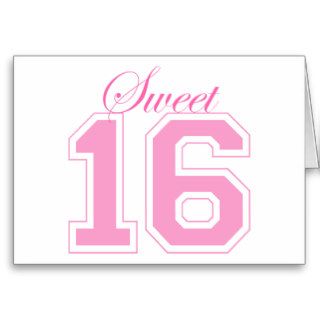 Sweet Sixteen (Script) Greeting Card
