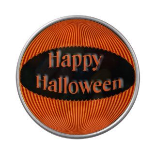 Happy Halloween Orange Black Jelly Belly Candy Tins