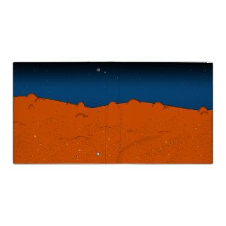 mars landscape cartoon style 3 ring binder