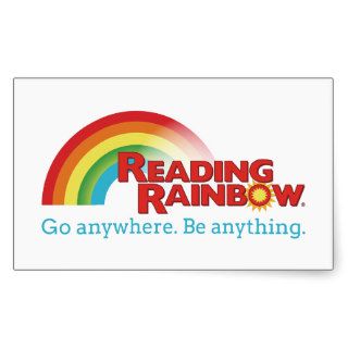 Reading Rainbow. Go Anywhere. Be Anything Rectangle Sticker