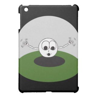 funny golf ball scared going into hole iPad mini case