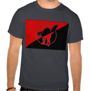 Anarcho Syndicalist flag with Sabotage Cat T Shirt