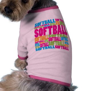 Colorful Softball Pet T shirt