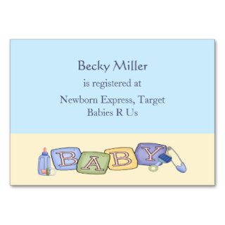Baby Blocks Baby Shower Registry Cards Business Card Templates