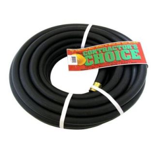 Contractors Choice Endurance 3/4 in. x 25 ft. Black Rubber Garden Hose BGH3/4X25