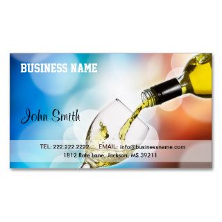 Pouring Wine into Glass Business Card