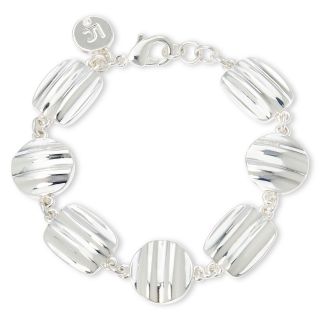 LIZ CLAIBORNE Silver Tone Flex Bracelet, Gray
