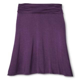Merona Womens Jersey Knit Skirt   Plum Cream   L