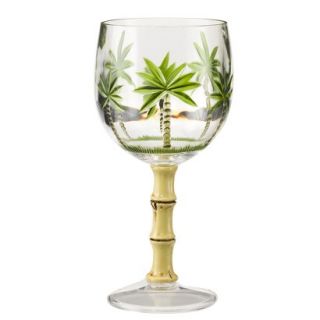 Palm Tree Acrylic Wine Glasses Set of 4