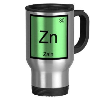 Zain Name Chemistry Element Periodic Table Coffee Mugs