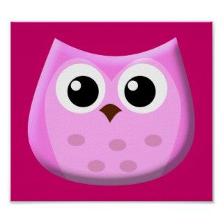 Pink Owl Print