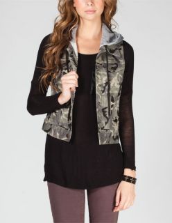 Mia Womens Hooded Vest Camo In Sizes Medium, X Large, Small, X Sm
