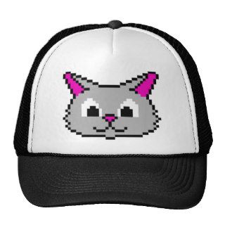 Pixel Cat Head Hats