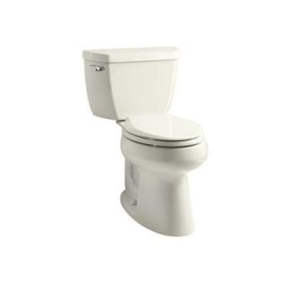 KOHLER Highline Comfort Height two piece elongated 1.28 gpf toilet with Class Fiveflush technology in Biscuit K 3658 96