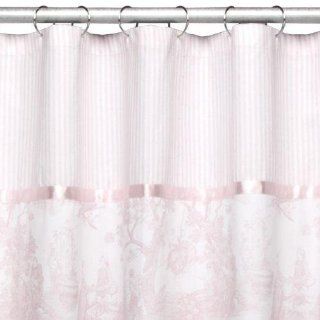 Waverly Home Toile Shower Curtain   Pink (72x72")  