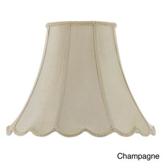 Cal Lighting Vertical Piped Scallop 16 inch Bell Shade Table Lamps