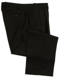 Ralph Lauren Mens Double Pleated Black Wool Dress Pants at  Men�s Clothing store Ralph Lauren Slacks