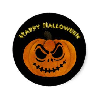 Halloween Scary Jack O Lantern Pumpkin Sticker