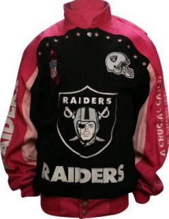 Oakland Raiders Pink Ribbon Cotton Twill Jacket, 3X Large  Sports Fan Jackets  Clothing