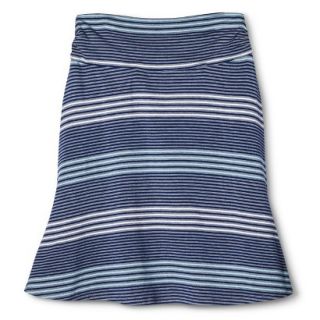 Merona Womens Jersey Knit Skirt   Grey Stripe   S