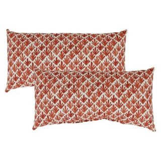 Threshold 2 Piece Outdoor Lumbar Pillow Set   Coral Frond