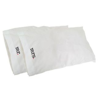 Embroidered Mr. and Mrs. Pillowcase Set