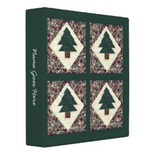 Quilted Pine Trees Binder