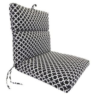 Outdoor Universal Chair Cushion   Black/White Geometric