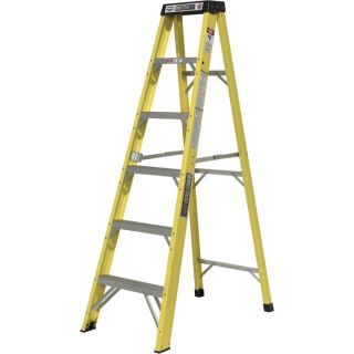 LITE Fiberglass Step Ladder   6 Ft., 300 Lb. Capacity, Model LP 90697