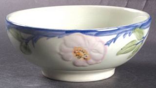 Franciscan Twilight Rose Oatmeal Bowl, Fine China Dinnerware   Green W/ Pink Flo